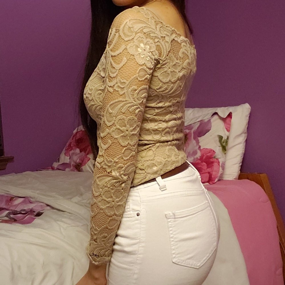 Beige Sheer Top - Picture 3 of 3